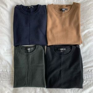 Uniqlo Extra Fine Merino Crew Neck Sweaters (4 colors)